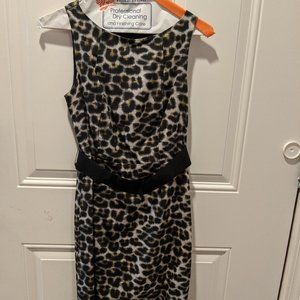 Animal print work dress